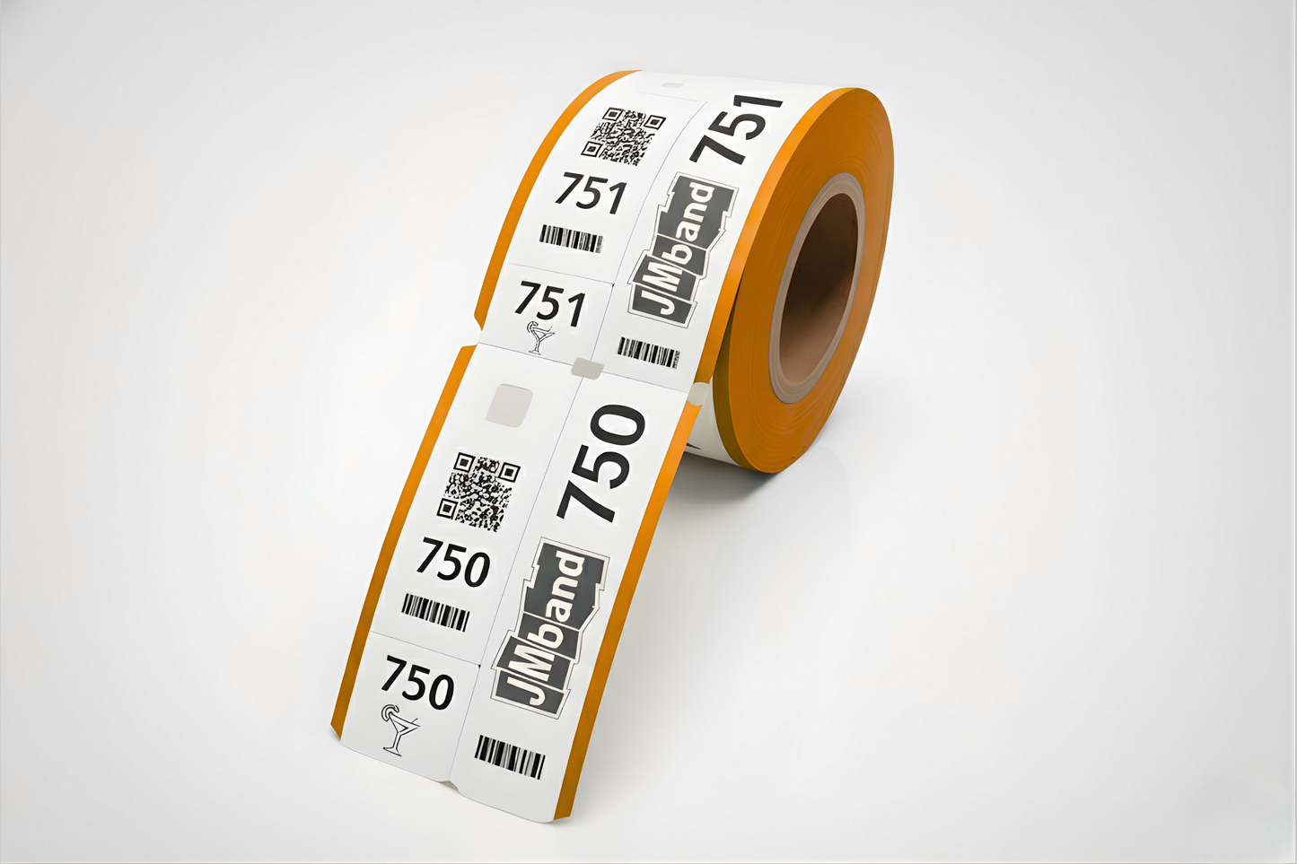 Billets de vestiaire en 3 parties avec impression