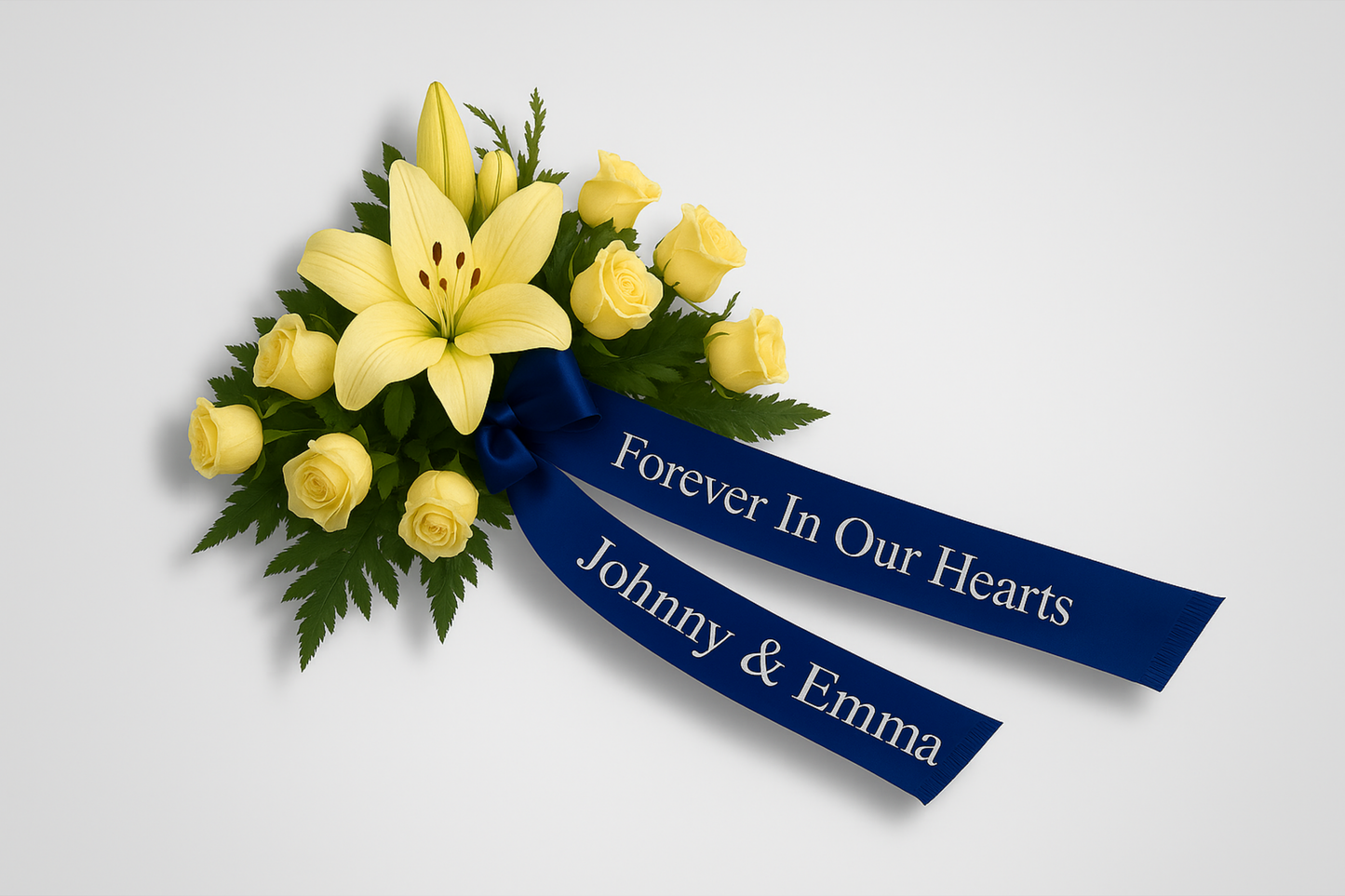 Bouquet Ribbon mat Print