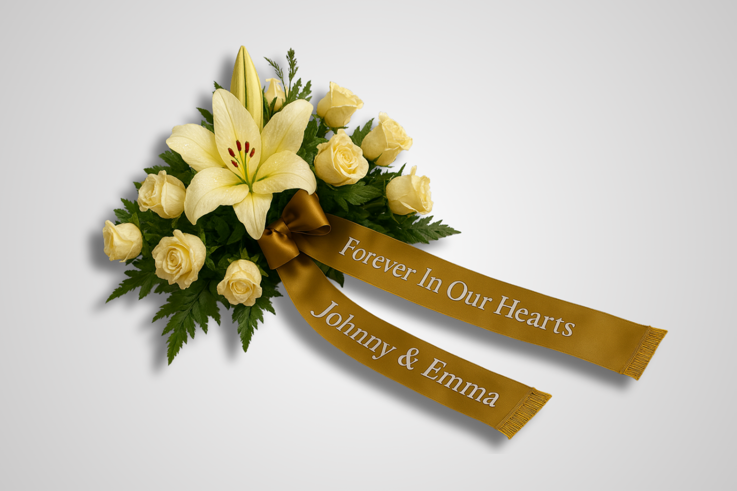 Bouquet Ribbon mat Print