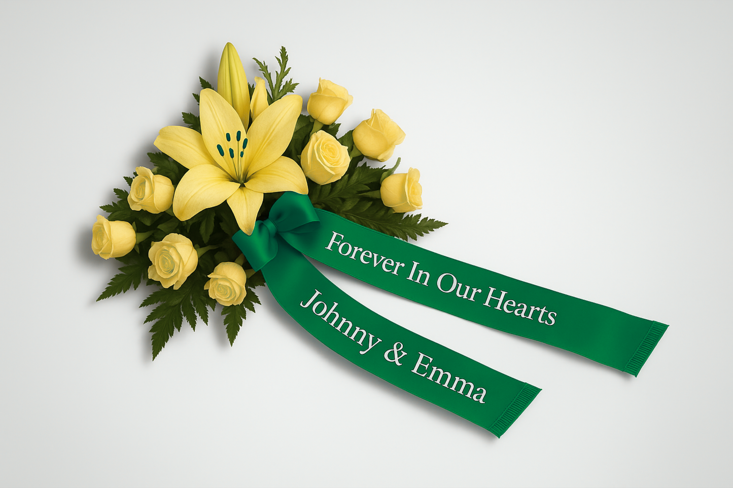 Bouquet Ribbon mat Print