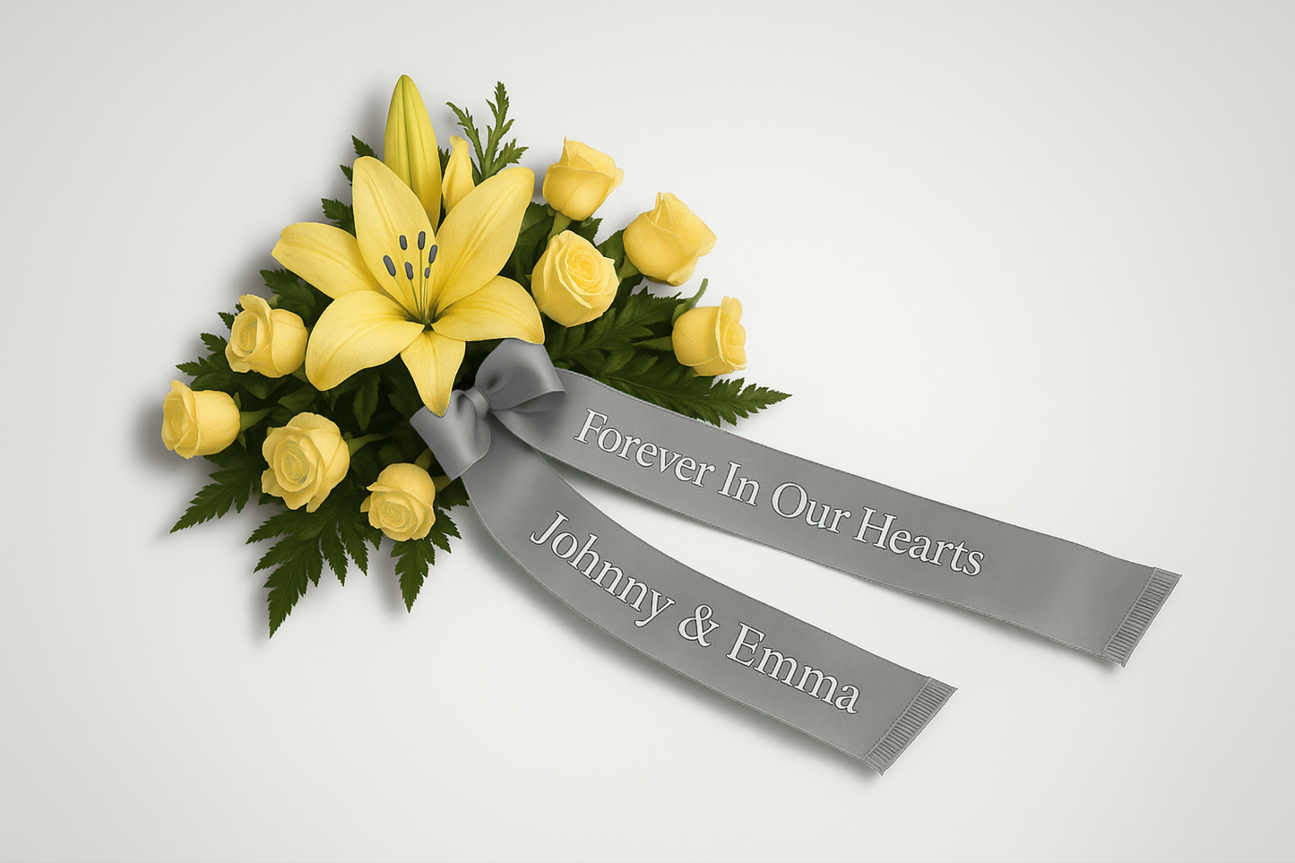 Bouquet Ribbon mat Print