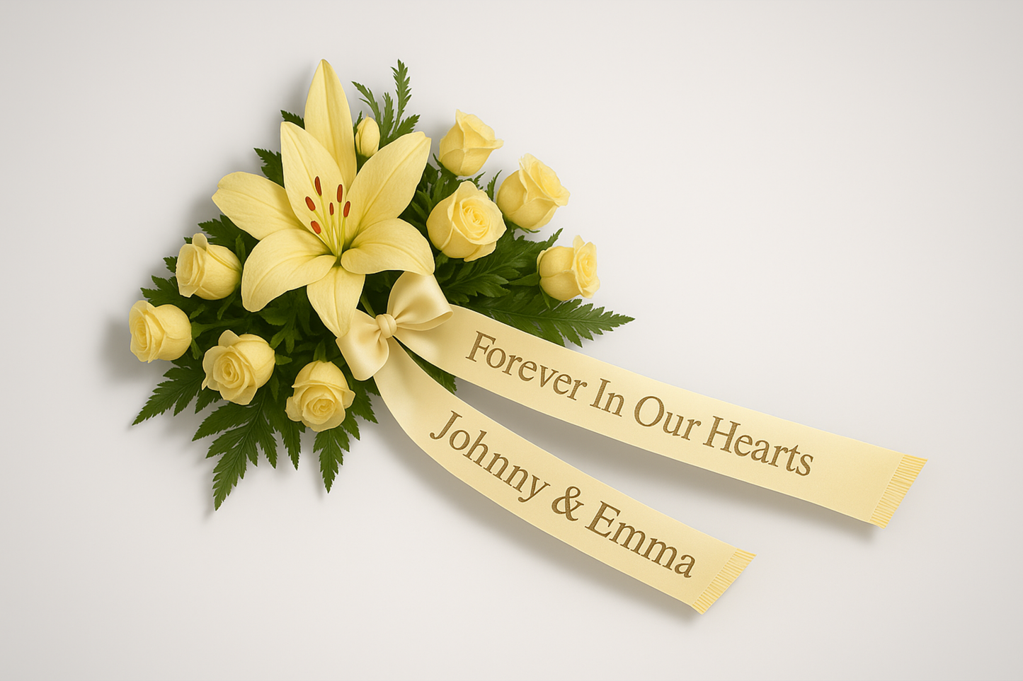 Bouquet Ribbon mat Print