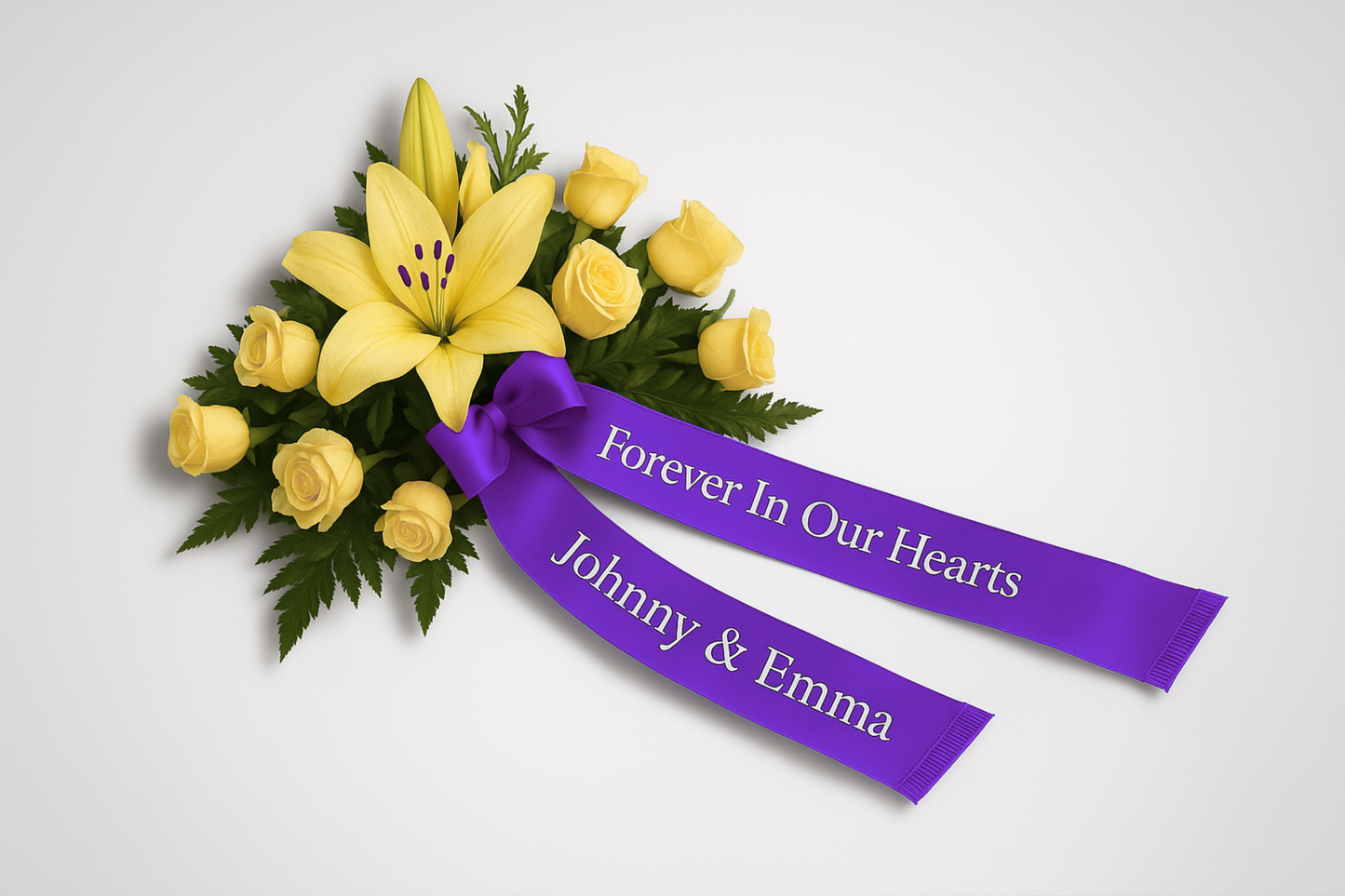 Bouquet Ribbon mat Print
