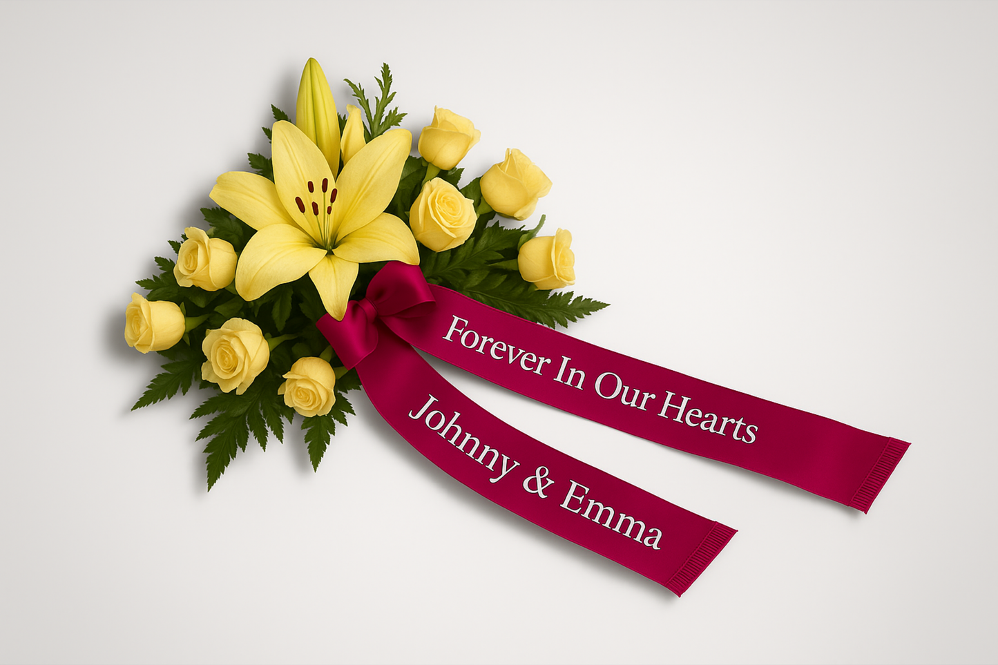 Bouquet Ribbon mat Print