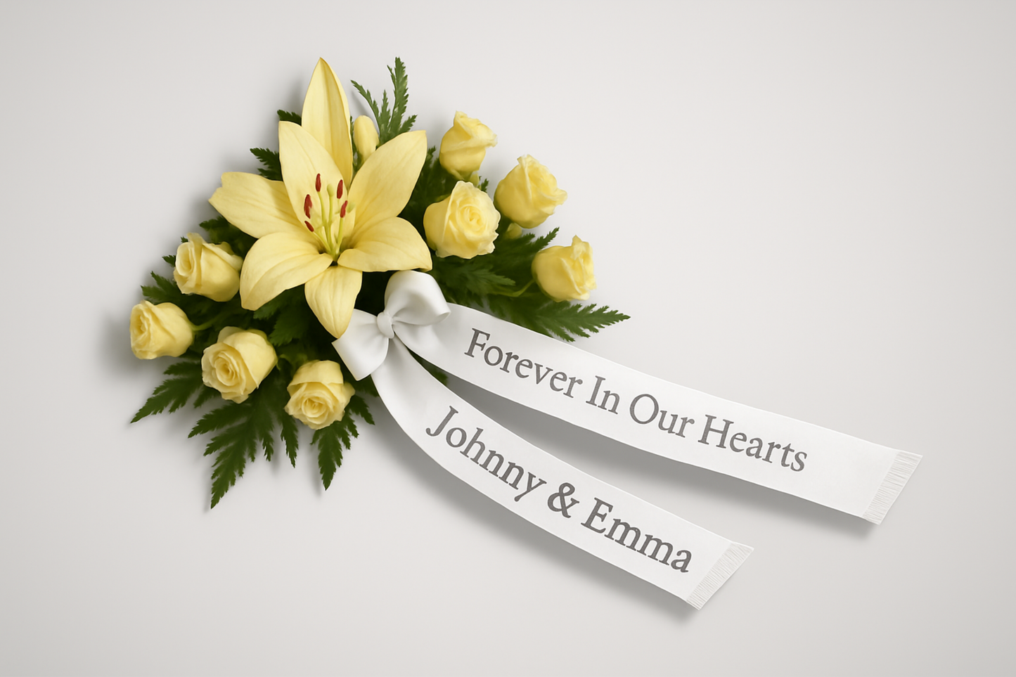 Bouquet Ribbon mat Print
