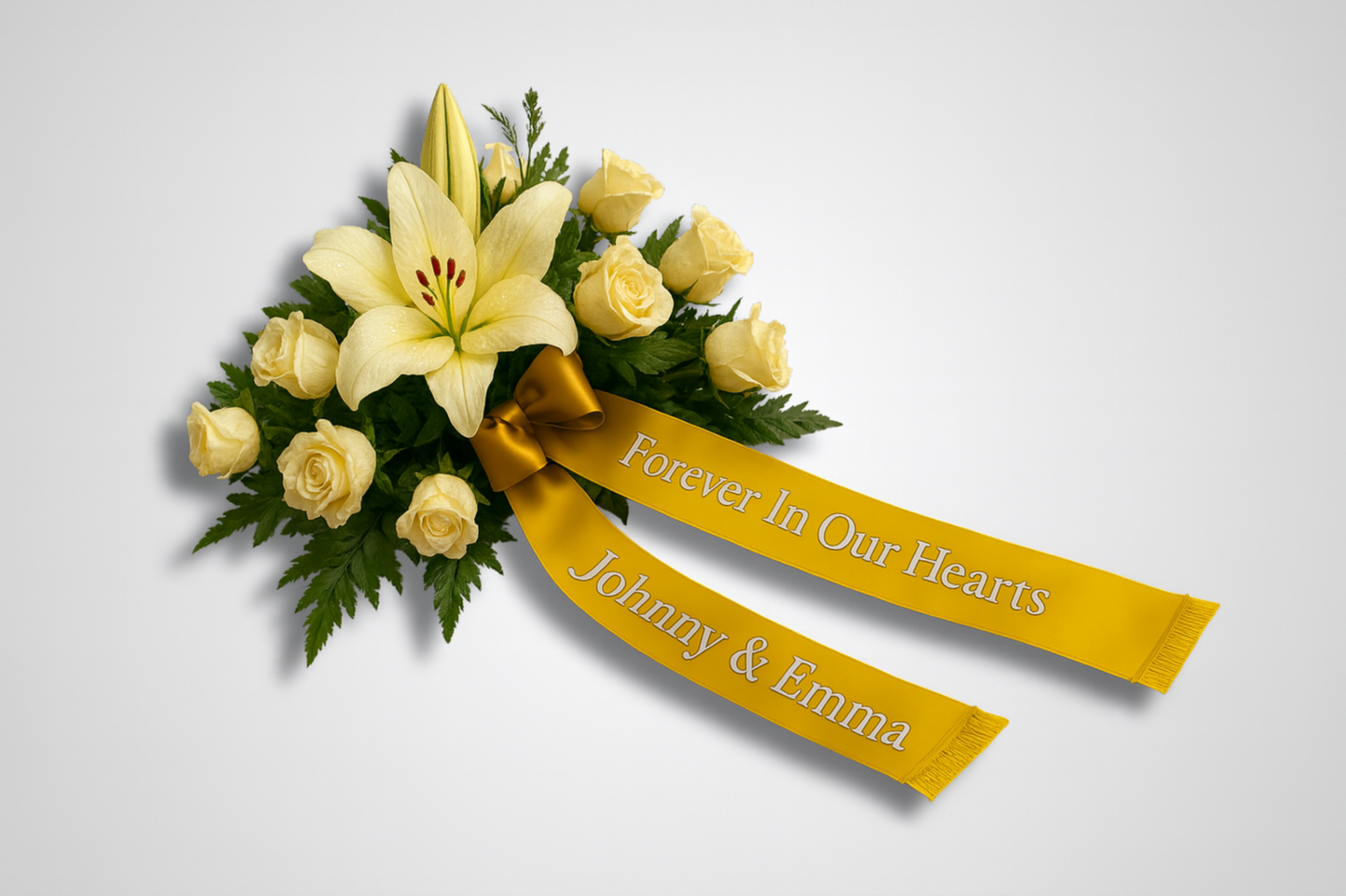 Bouquet Ribbon mat Print