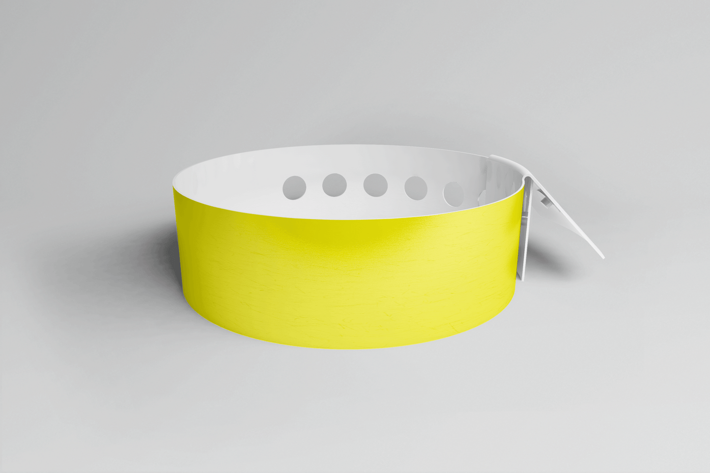 Plain L Shape - Plain Wristband Vinyl Wristbands JM Band® 1 Yellow