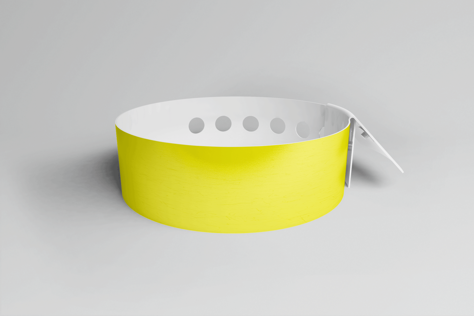 Plain L Shape - Plain Wristband Vinyl Wristbands JM Band® 1 Yellow