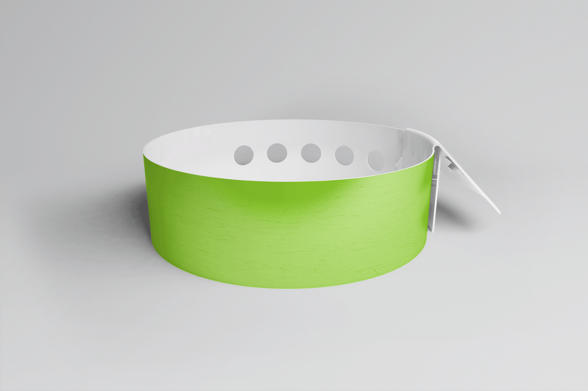 Plain L Shape - Plain Wristband Vinyl Wristbands JM Band® 1 Green