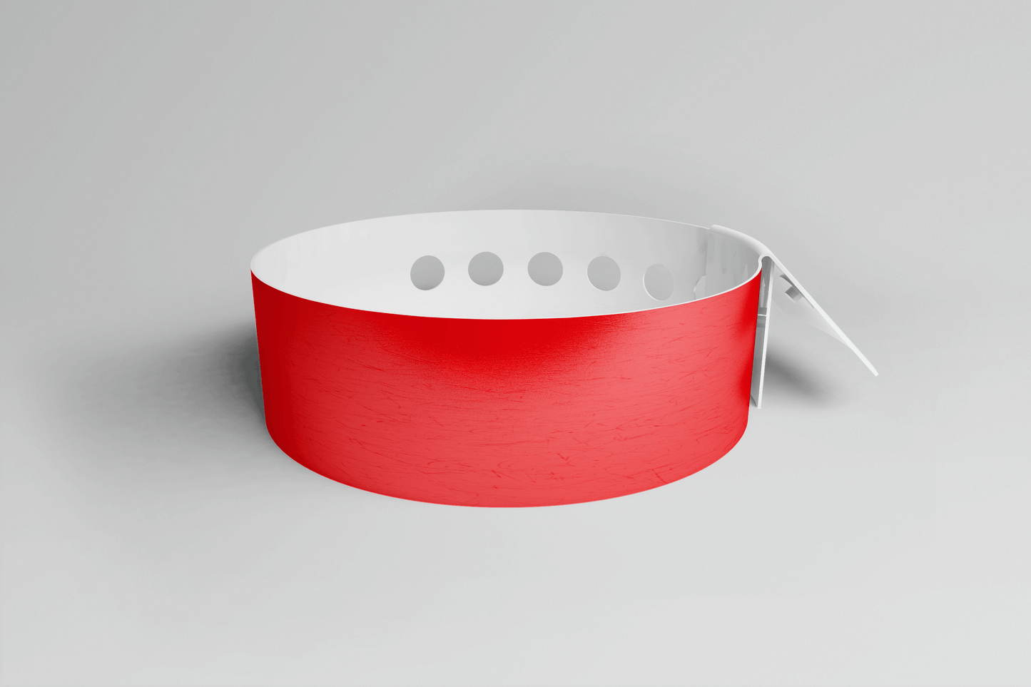 Plain L Shape - Plain Wristband Vinyl Wristbands JM Band® 1 Red