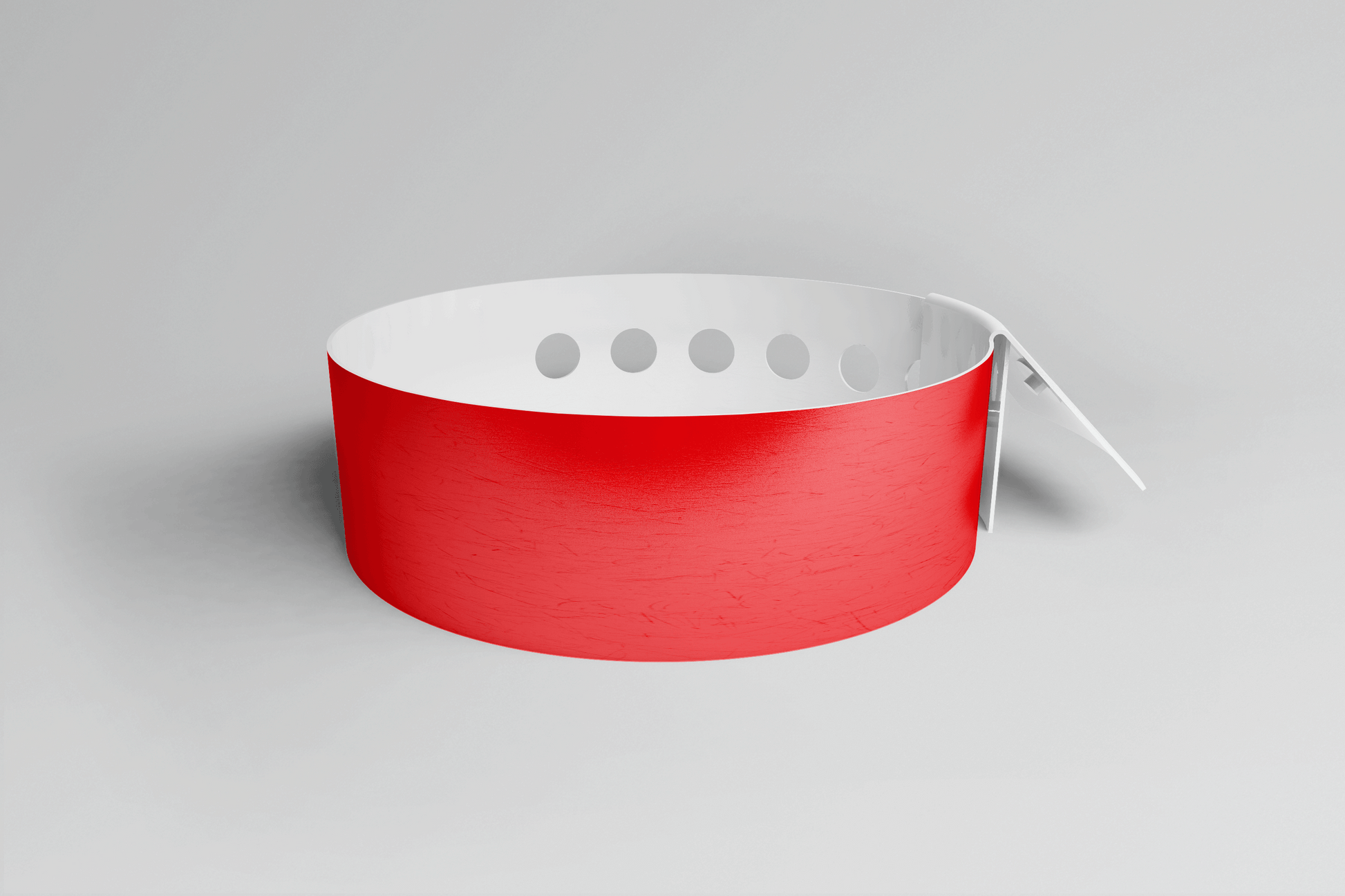 Plain L Shape - Plain Wristband Vinyl Wristbands JM Band® 1 Red