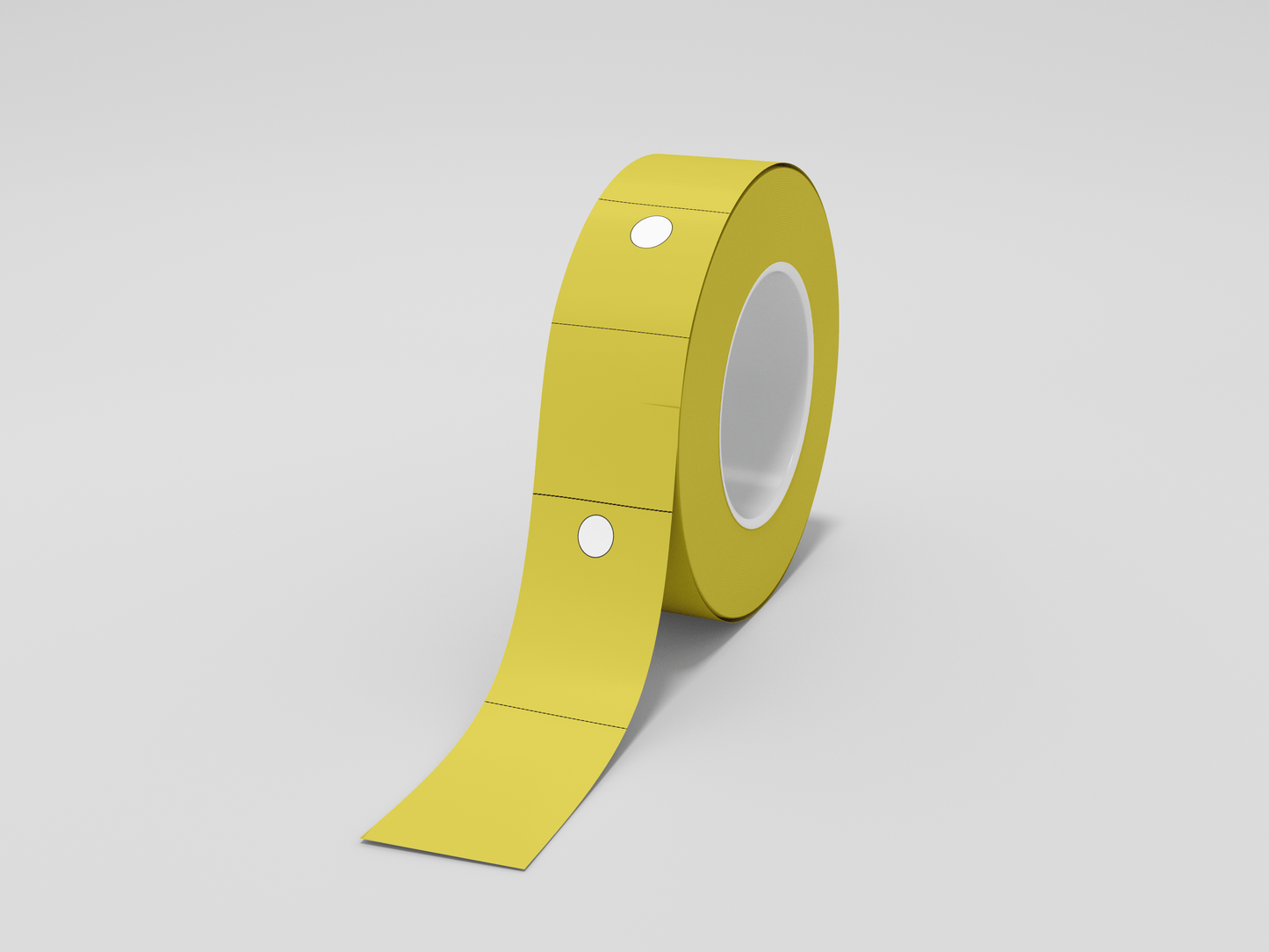 2-Part Thermal Cloakroom Tickets in Roll Tickets JM Band EU 1 Yellow