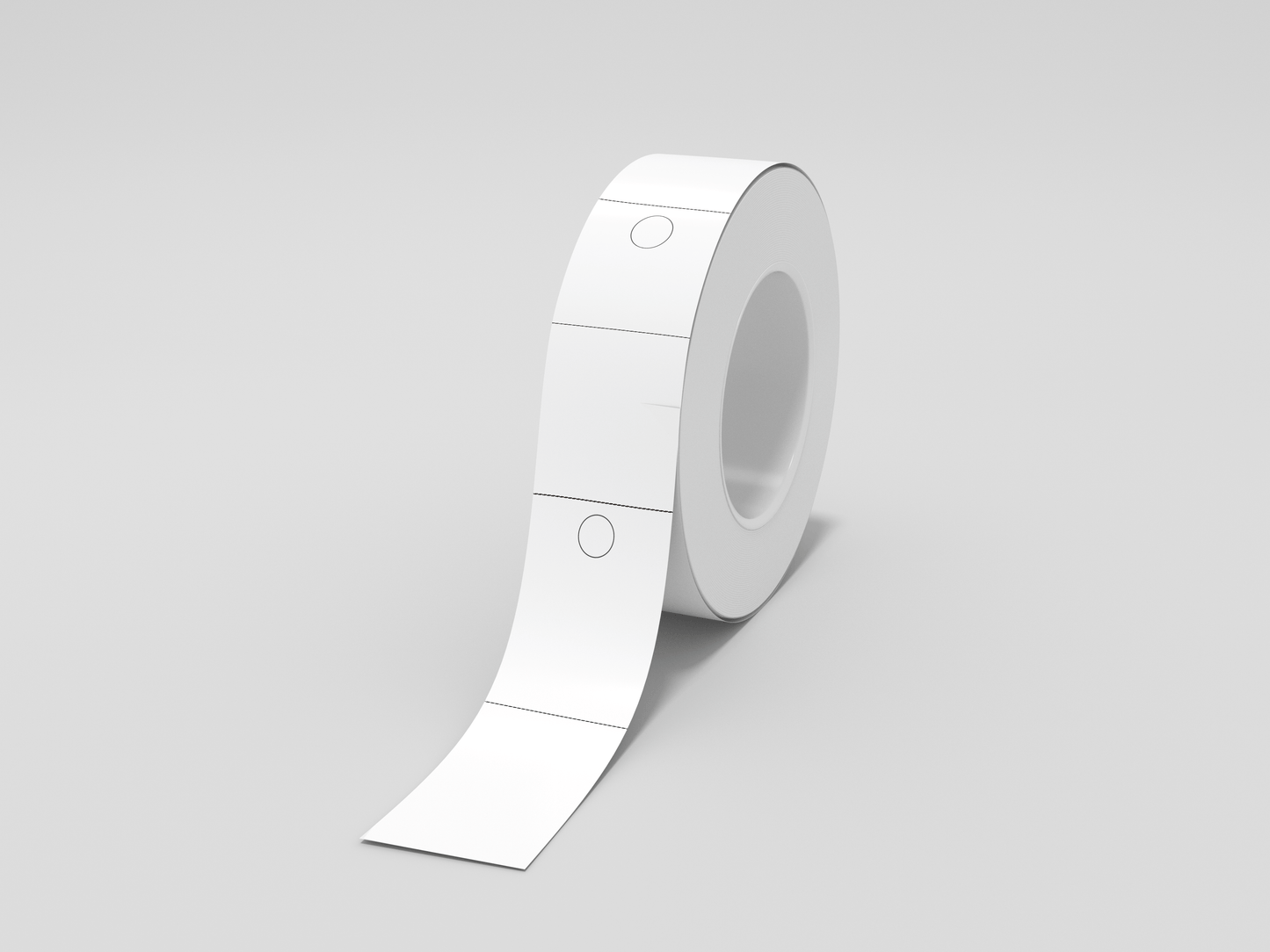 2-Part Thermal Cloakroom Tickets in Roll Tickets JM Band EU 1 White
