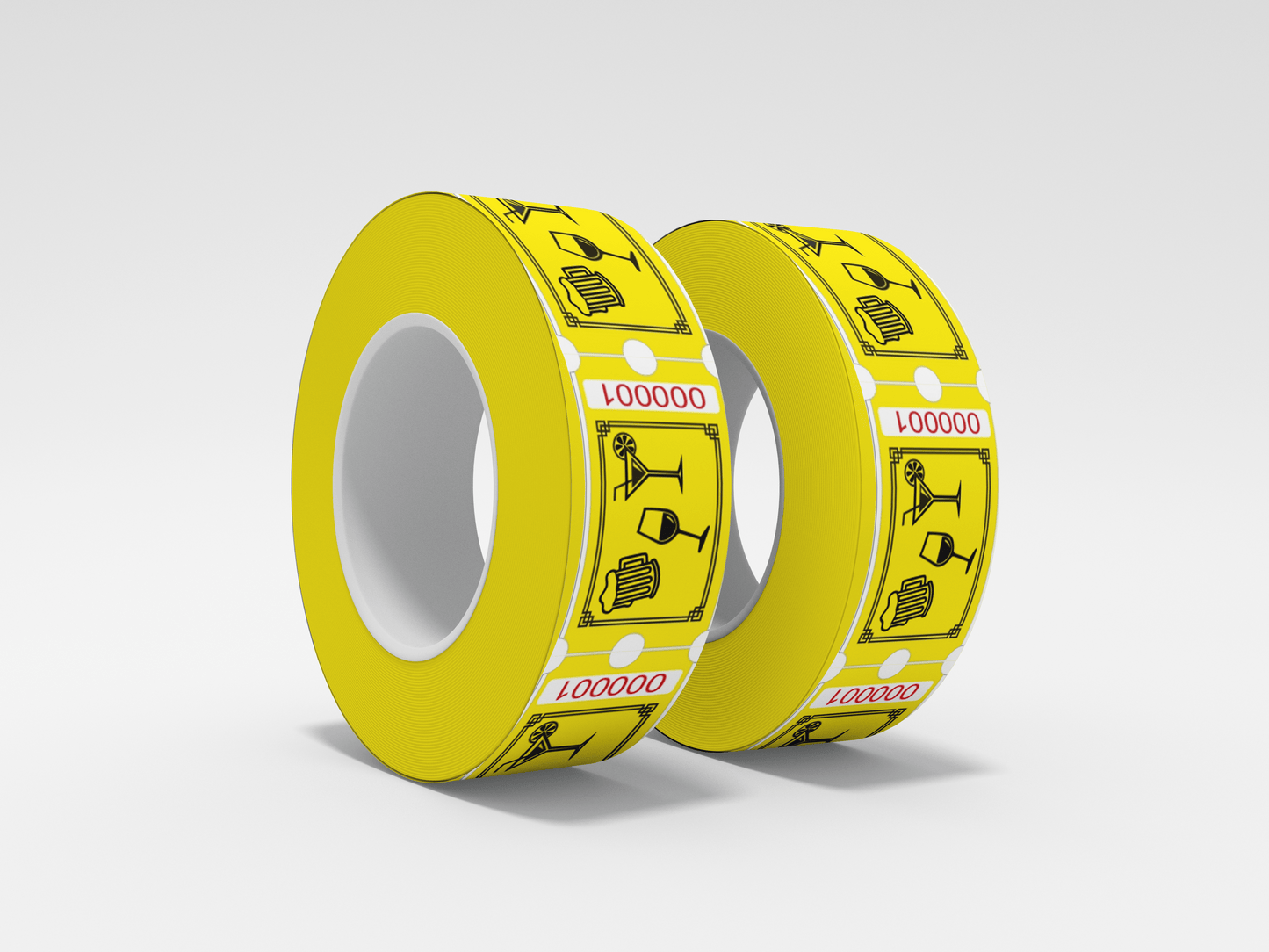 Drink Tickets Roll 1000 X 1 Tickets JM Band® 1 Drinks Roll - Yellow