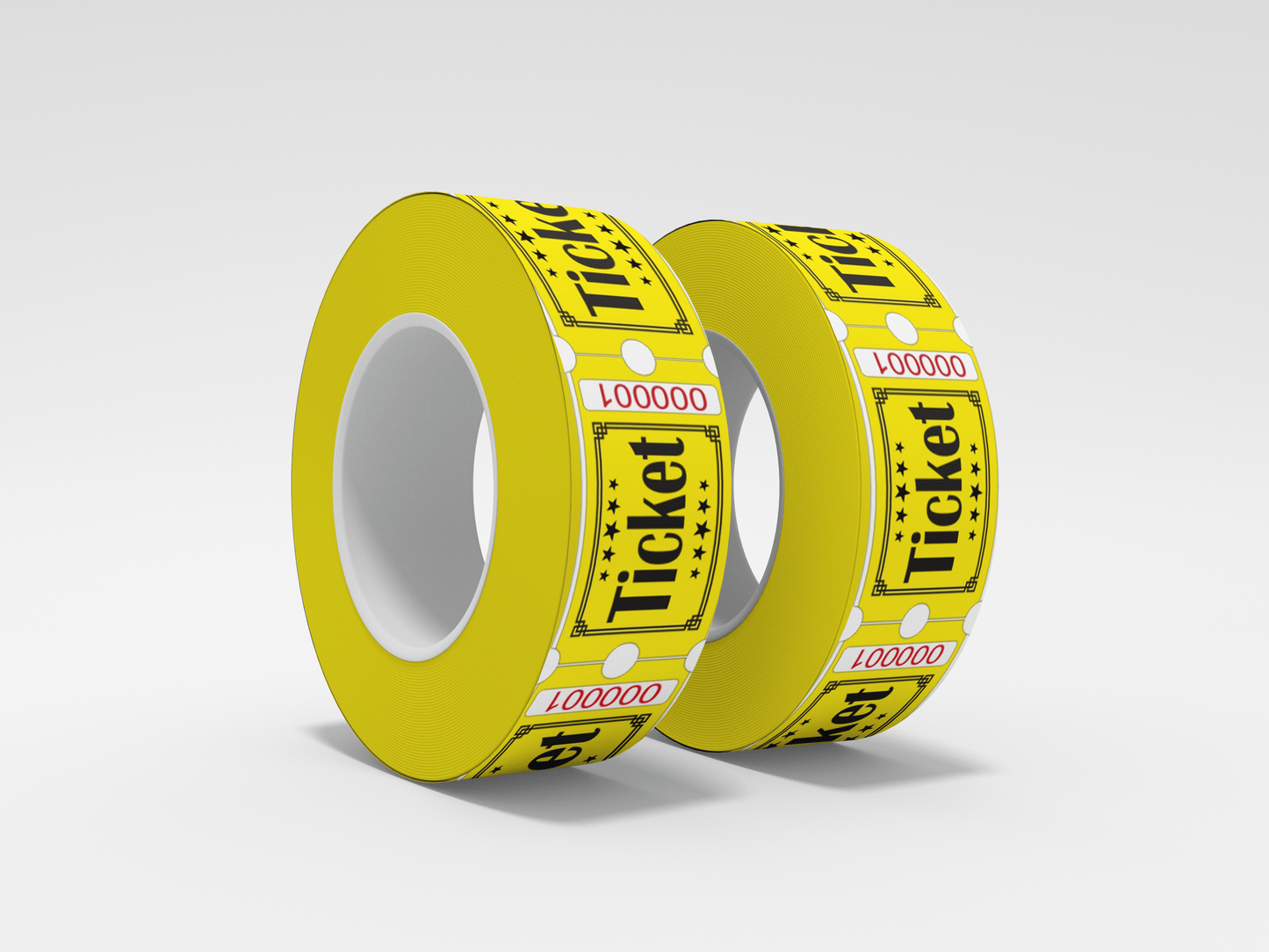 Admission Tickets Roll 1000 X 1 Tickets JM Band EU 1 Yellow