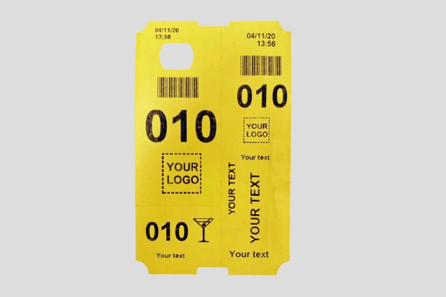 3-Part Cloakroom Tickets with Print Tickets JM Band®