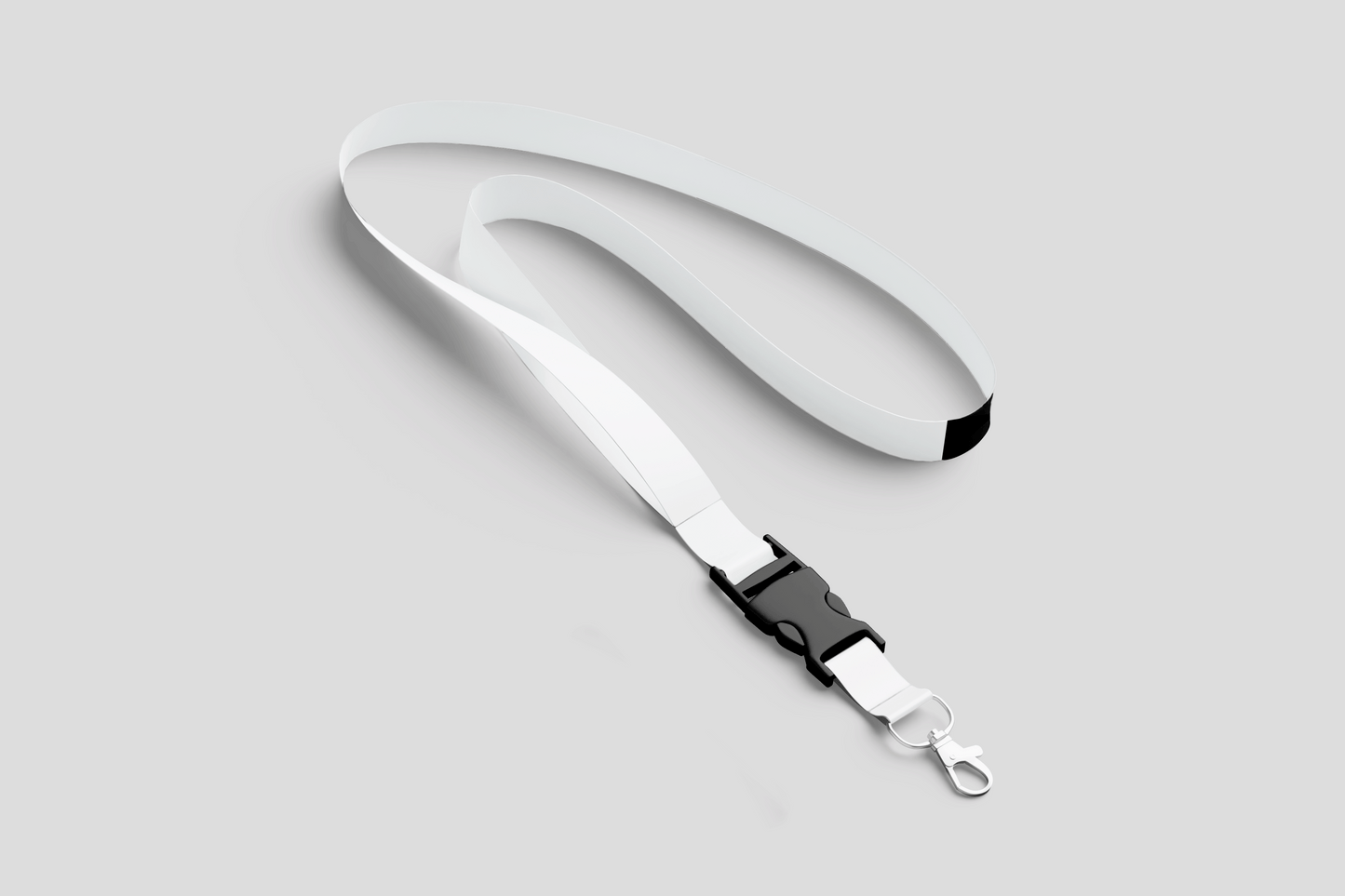 Plain Lanyards Lanyards JM Band EU 1 White