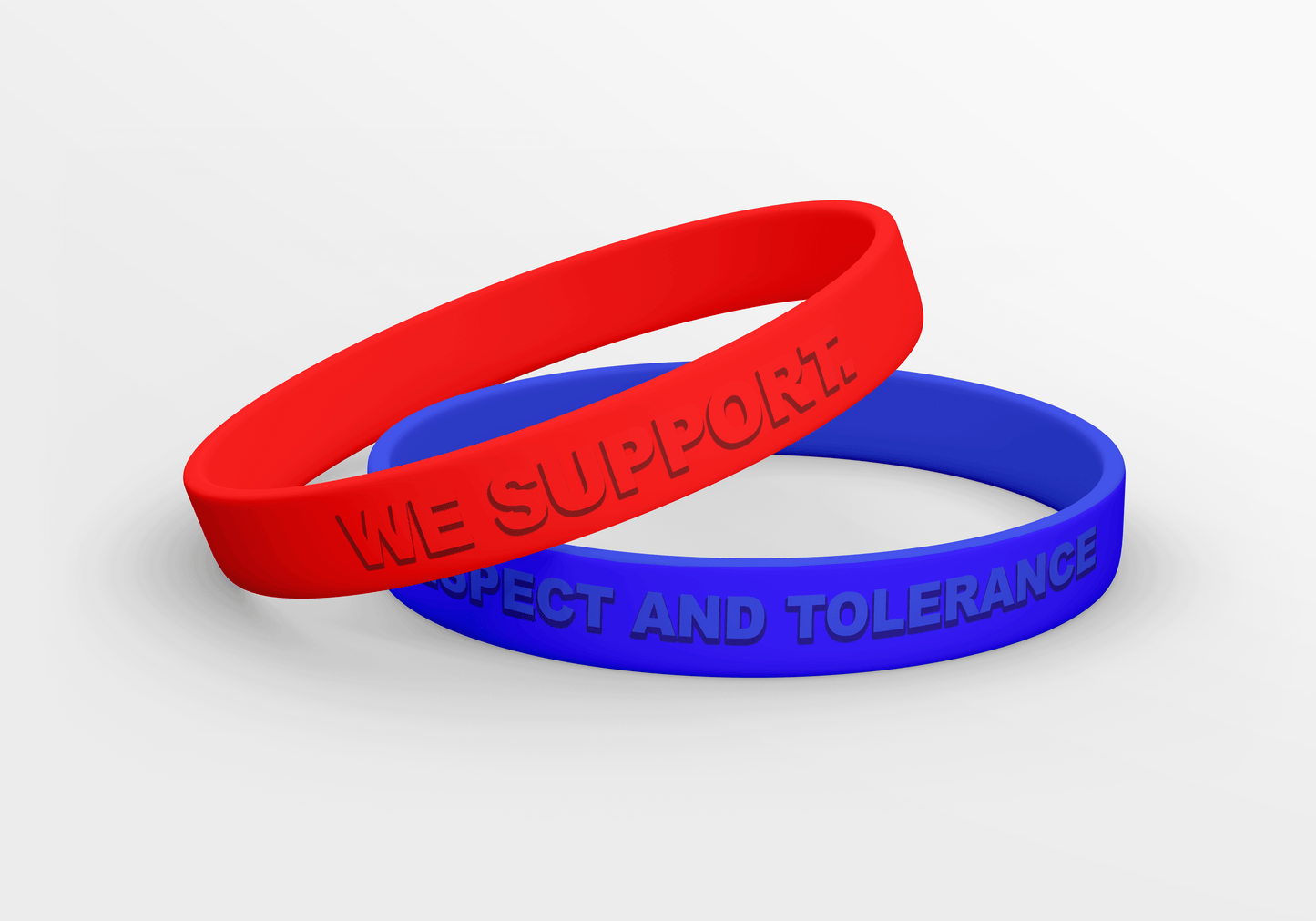 Embossed Silicone Wristbands - Raised Text Silicone wristbands JM Band EU