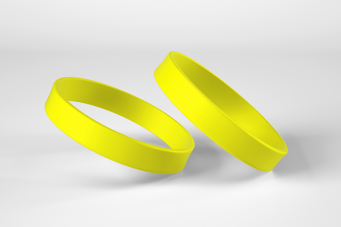 Plain Silicone Wristbands Silicone wristbands JM Band® 1 Yellow