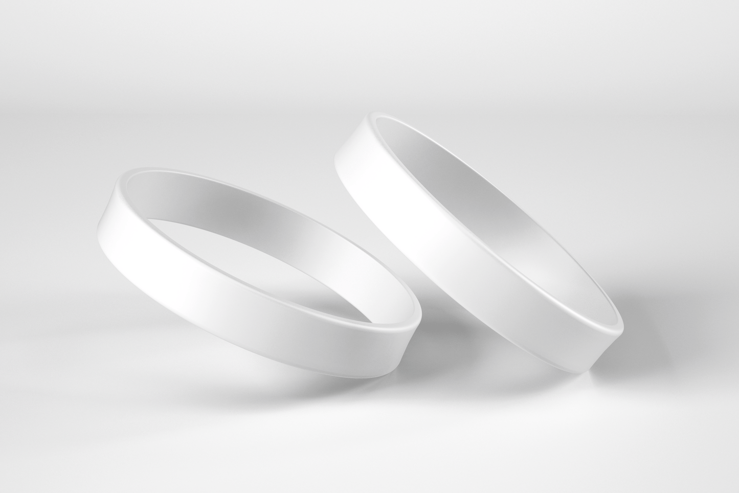 Plain Silicone Wristbands Silicone wristbands JM Band® 1 White