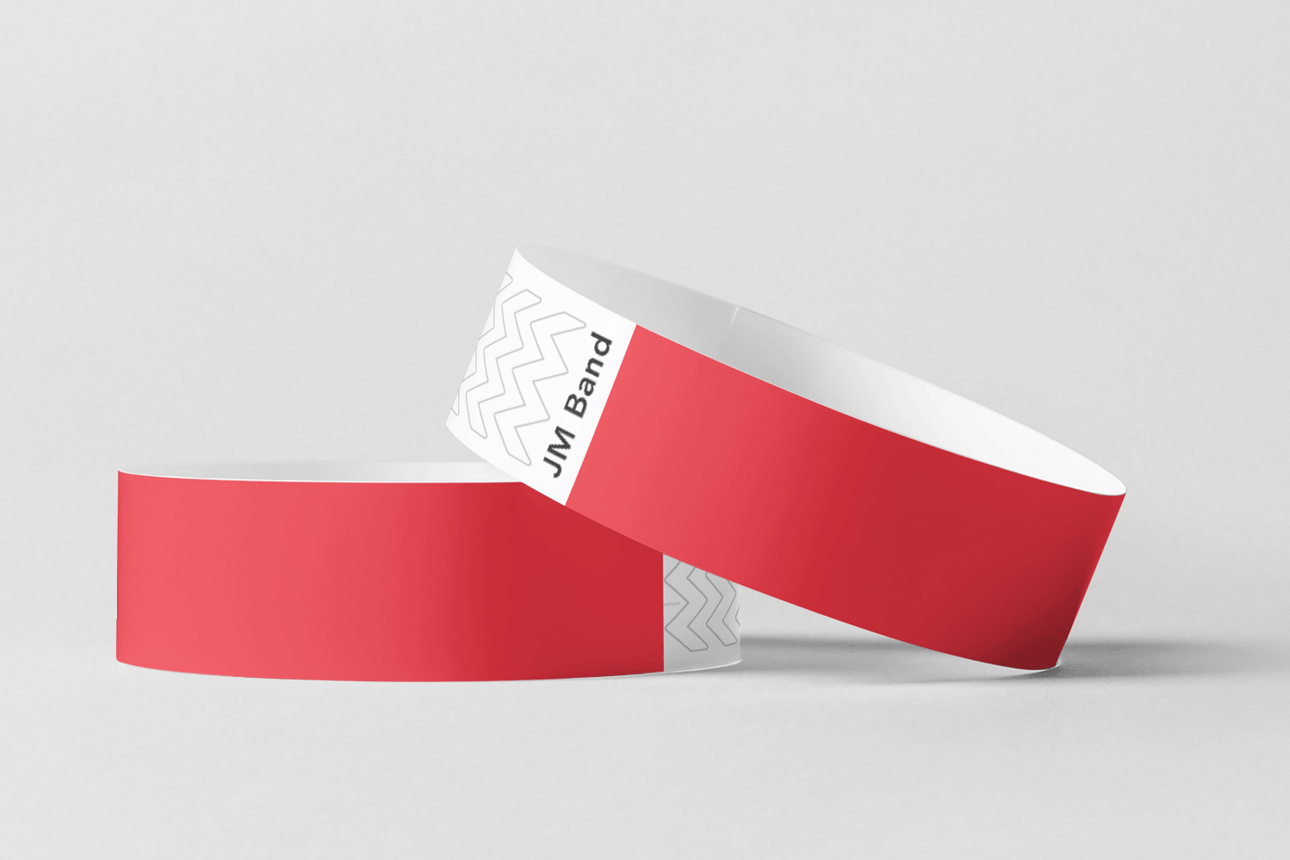Paper Wristbands - Plain Stock Paper wristbands JM Band® 10 Red
