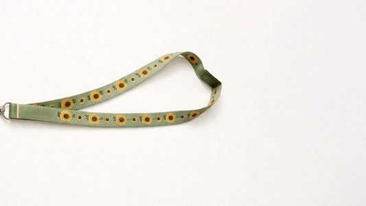 A sunflower lanyard