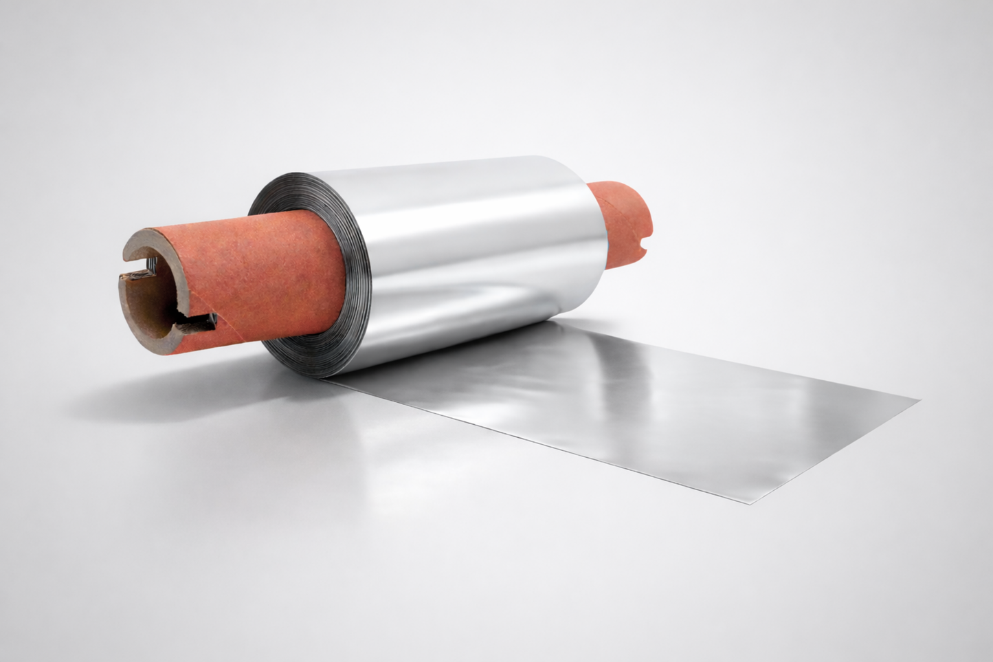 A roll of silver thermal transfer foil for thermal transfer on ribbons from JM Band®