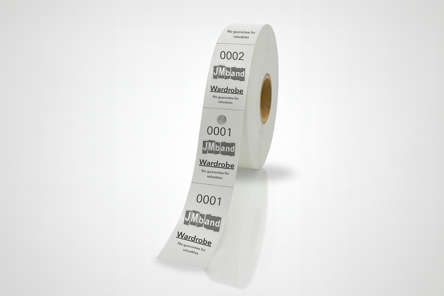 Billets de vestiaire en 2 parties avec impression