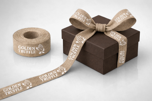 Ruban cadeau en tissu de bambou avec impression