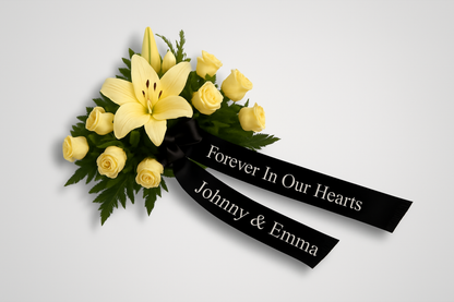 Bouquet Ribbon mat Print