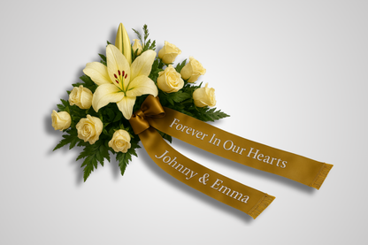 Bouquet Ribbon mat Print