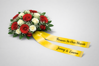 Bouquet Ribbon mat Print