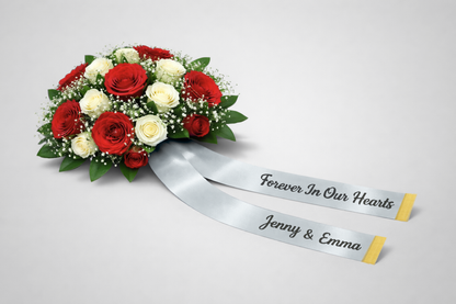 Bouquet Ribbon mat Print
