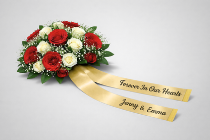 Bouquet Ribbon mat Print