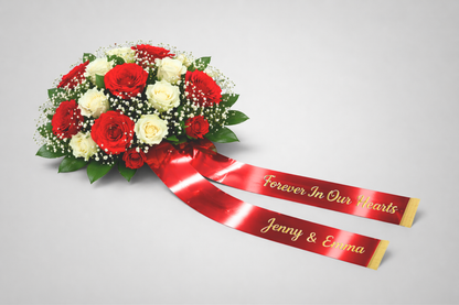 Bouquet Ribbon mat Print