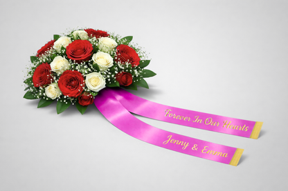 Bouquet Ribbon mat Print