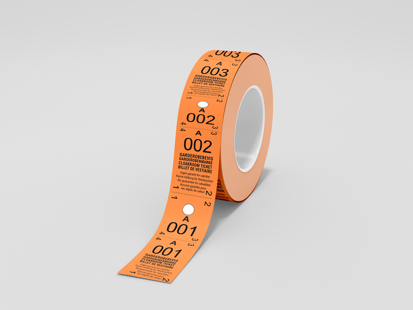 Billets Vestiaire 2-Parties (500 pcs.)
