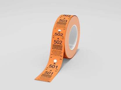 Billets Vestiaire 2-Parties (500 pcs.)
