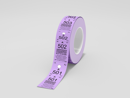 Billets Vestiaire 2-Parties (500 pcs.)