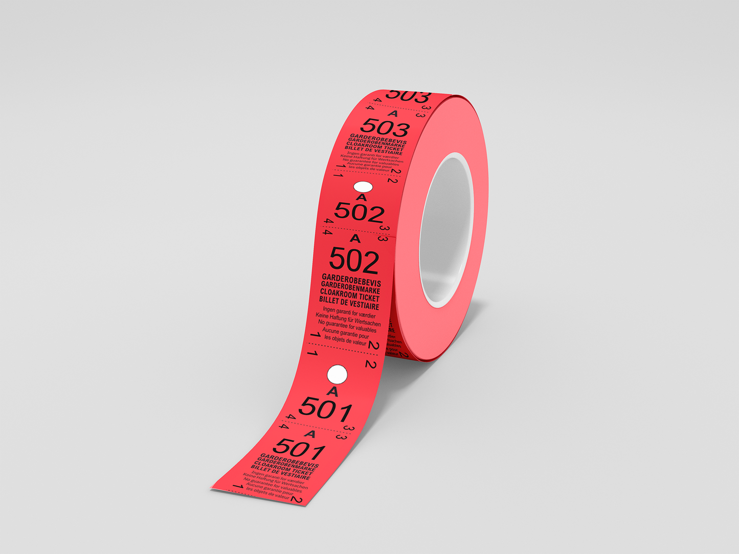 Billets Vestiaire 2-Parties (500 pcs.)