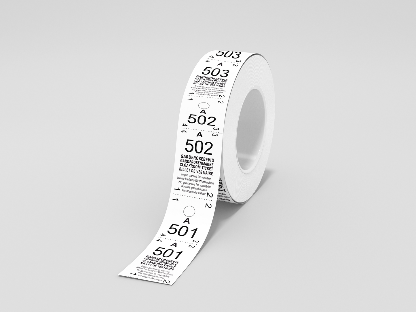 Billets Vestiaire 2-Parties (500 pcs.)