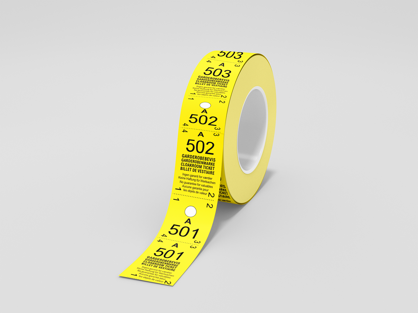 Billets Vestiaire 2-Parties (500 pcs.)