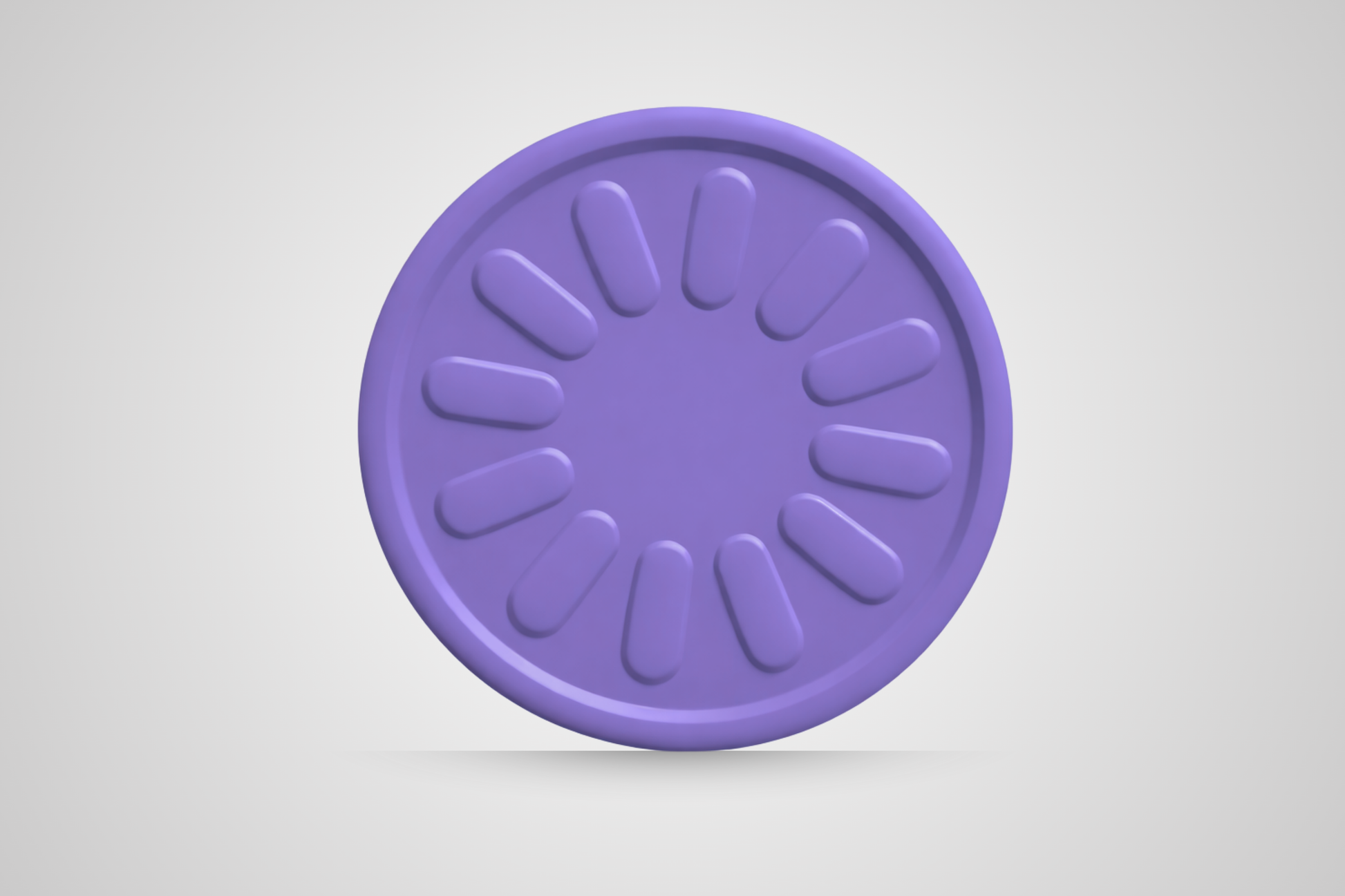 Jeton de boisson en relief avec un motif de fleur violette de JM Band®.