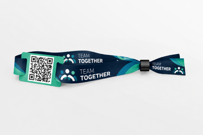 Stoff Aarmband mat QR Code - Faarfdruck