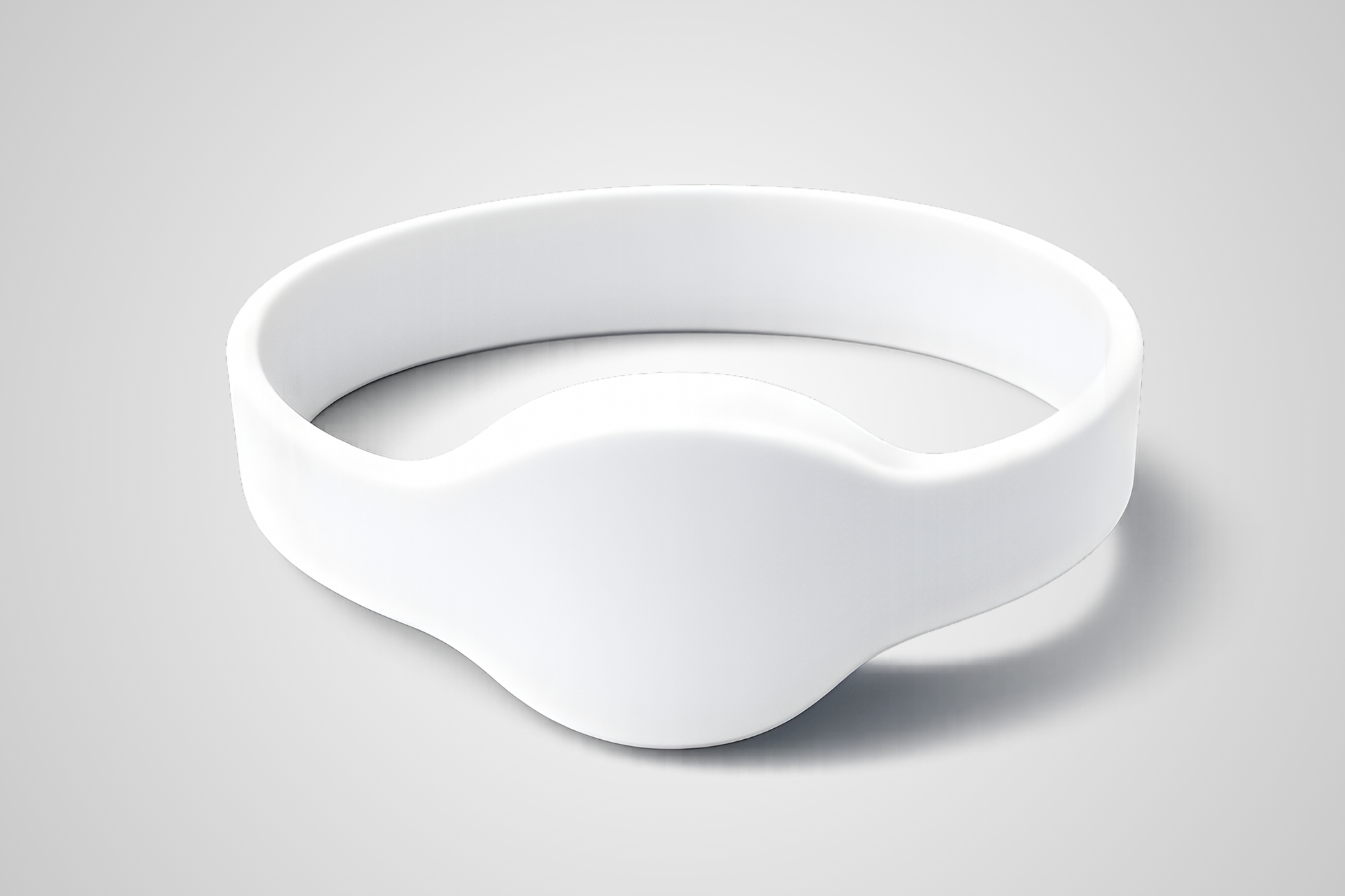 Wäisst NFC Silikon-Handgelenkband Modell JM01 vu JM Band®.