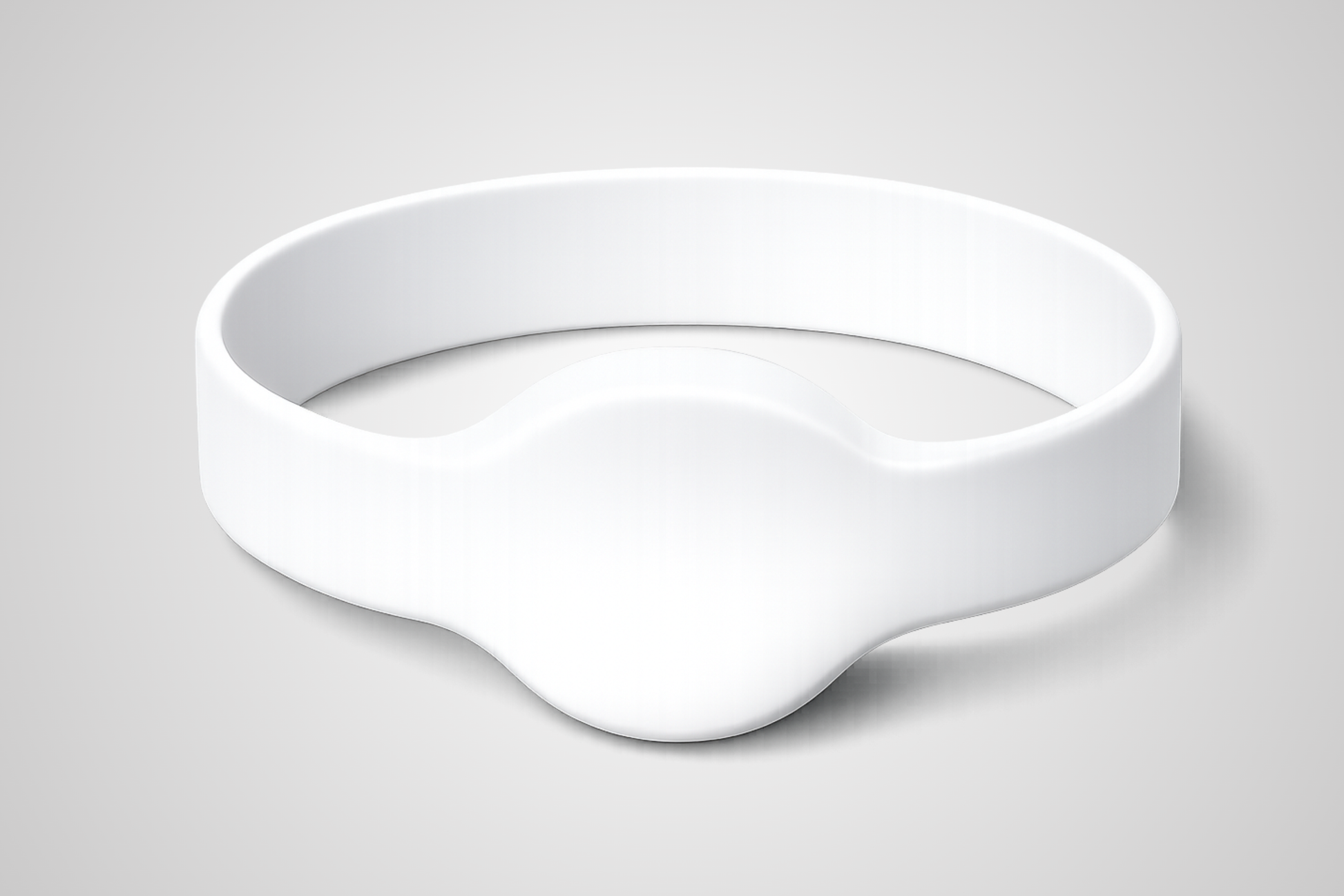 Wäisst NFC Silikon-Handgelenkband JM02 Whitelabel vu JM Band®.