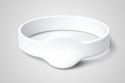 Wäisst NFC Silikon-Handgelenkband JM02 Whitelabel vu JM Band®.