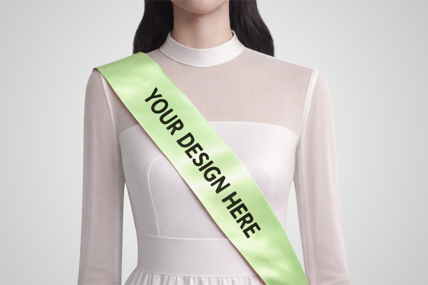 Écharpe d'anniversaire Satin avec Impression