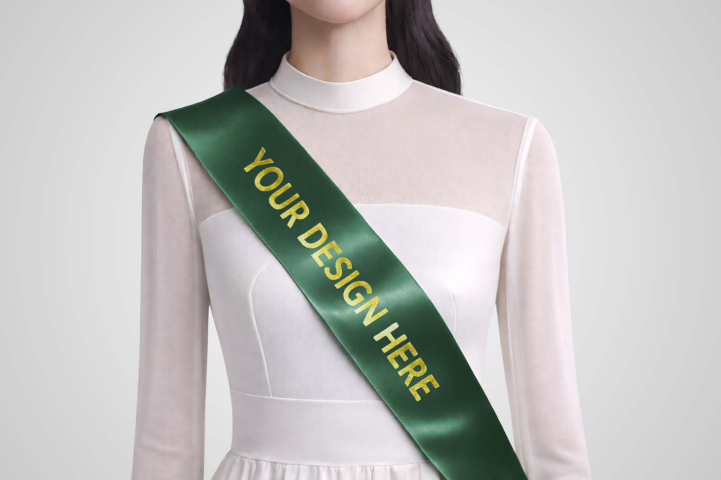 Écharpe d'anniversaire Satin avec Impression