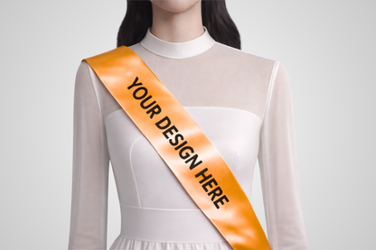 Écharpe d'anniversaire Satin avec Impression